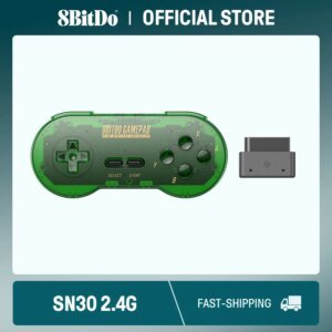 8BitDo-Wireless Gamepad para SN30 Original, SNES, SFC, Jade Verde, 2.4G