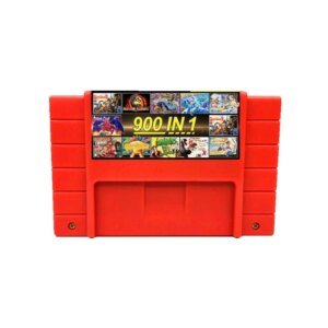 Cartão de Jogo Retro 16 Bit para Console de Videogame SNES, 900 em 1, Super Multi Games, Cartucho SNES, Versão EUA Shell