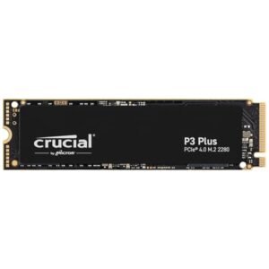 Crucial, SSD P3 Plus 2TB NVMe M.2 2280 (Leitura até 5000MB/s e Gravação até 4200MB/s)
