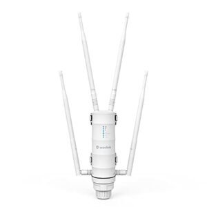 WAVLINK Extensor de alcance WiFi AC1200 de alta potência à prova de intempéries, modo AP/roteador/repetidor/WISP sem fio de longo alcance com alimentação POE, ponte WiFi ponto a ponto, antenas