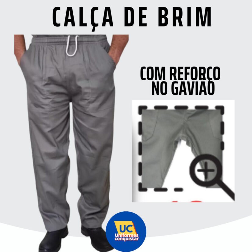 Calça de Brim INDESTRUTÍVEL REFORÇADA com o MELHOR CUSTO BENEFÍCIO!