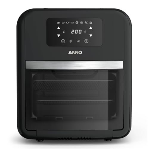 Fritadeira sem Óleo Airfryer Arno Oven & Grill Expert UFE9, Preta, 11L, Forno Inox Digital, 9 Funções, 1800W 110V