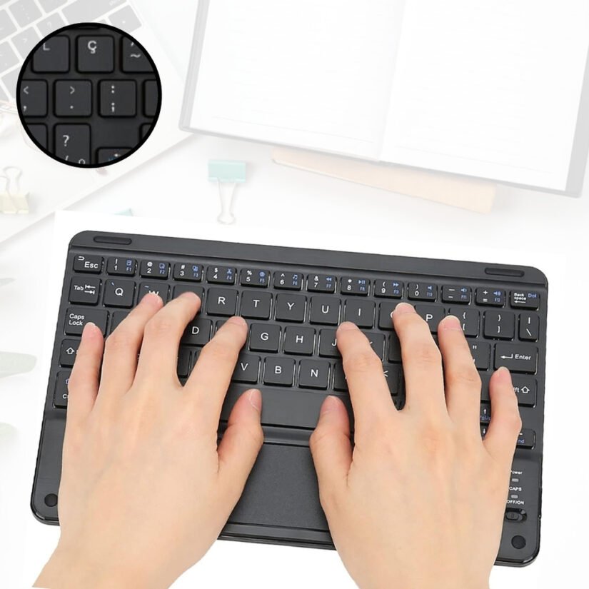 Kit Teclado + Touchpad Bluetooth Para Xiaomi Redmi Pad SE 8.7 Polegadas