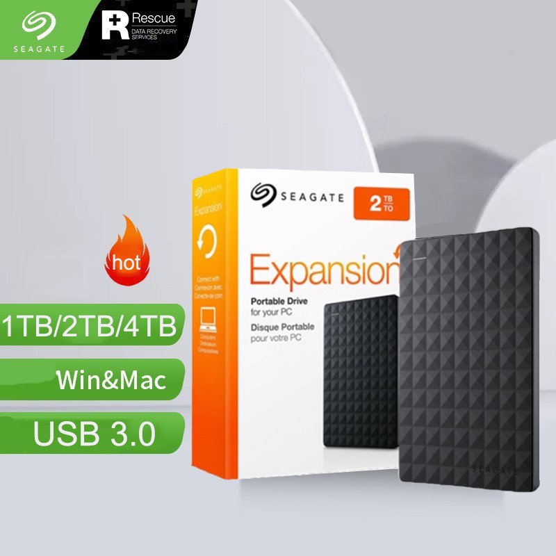 Seagate Expansion Desktop , 1TB/2TB/4TB , Disco Rígido Externo , USB 3.0 , Para PC Laptop